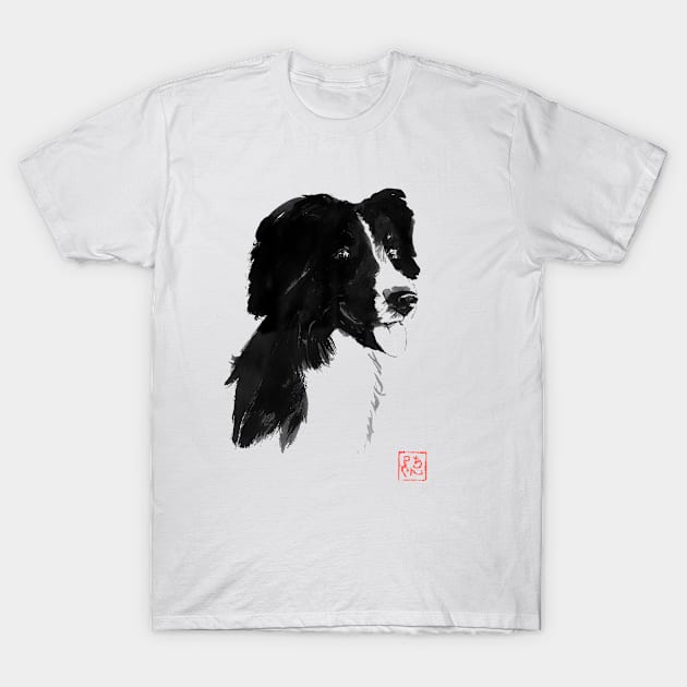 chien noir T-Shirt by pechane